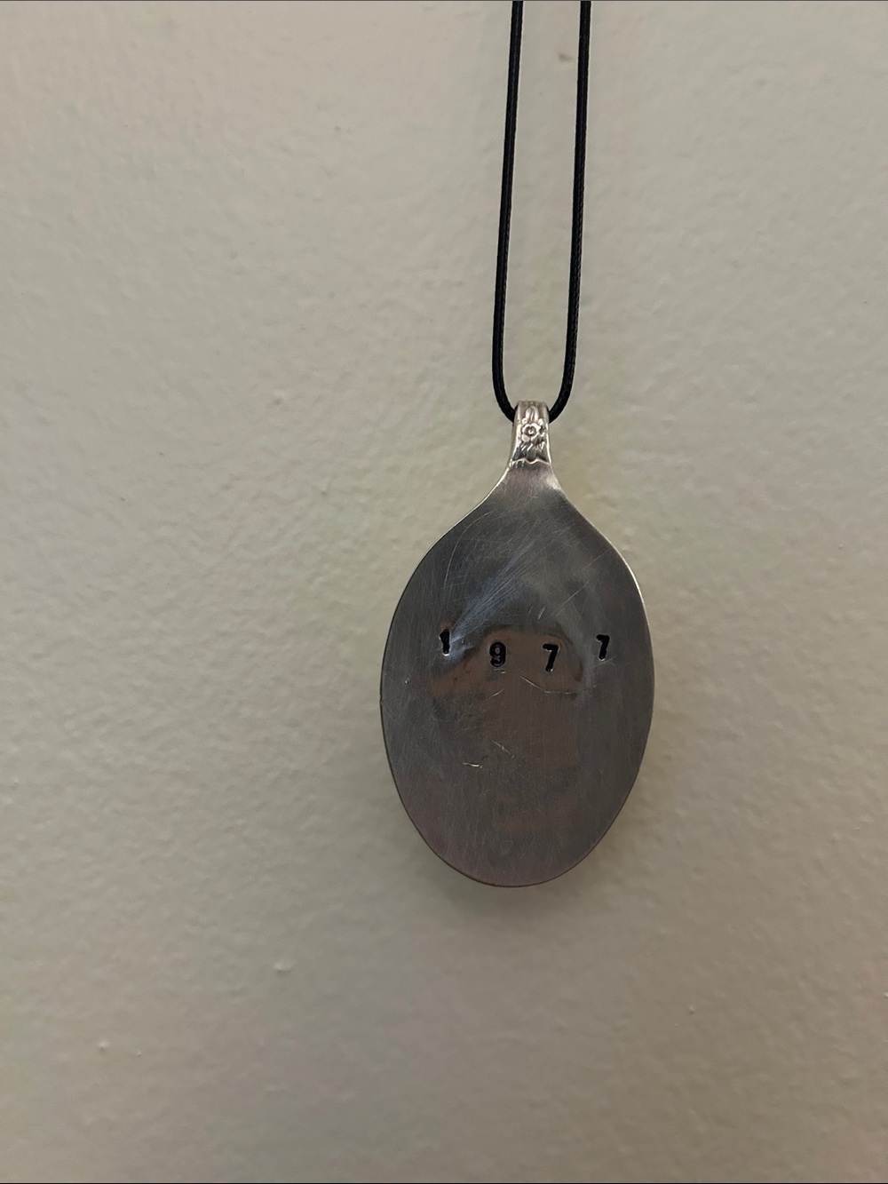 Necklace - Silver Plated Spoon Stamped 1977